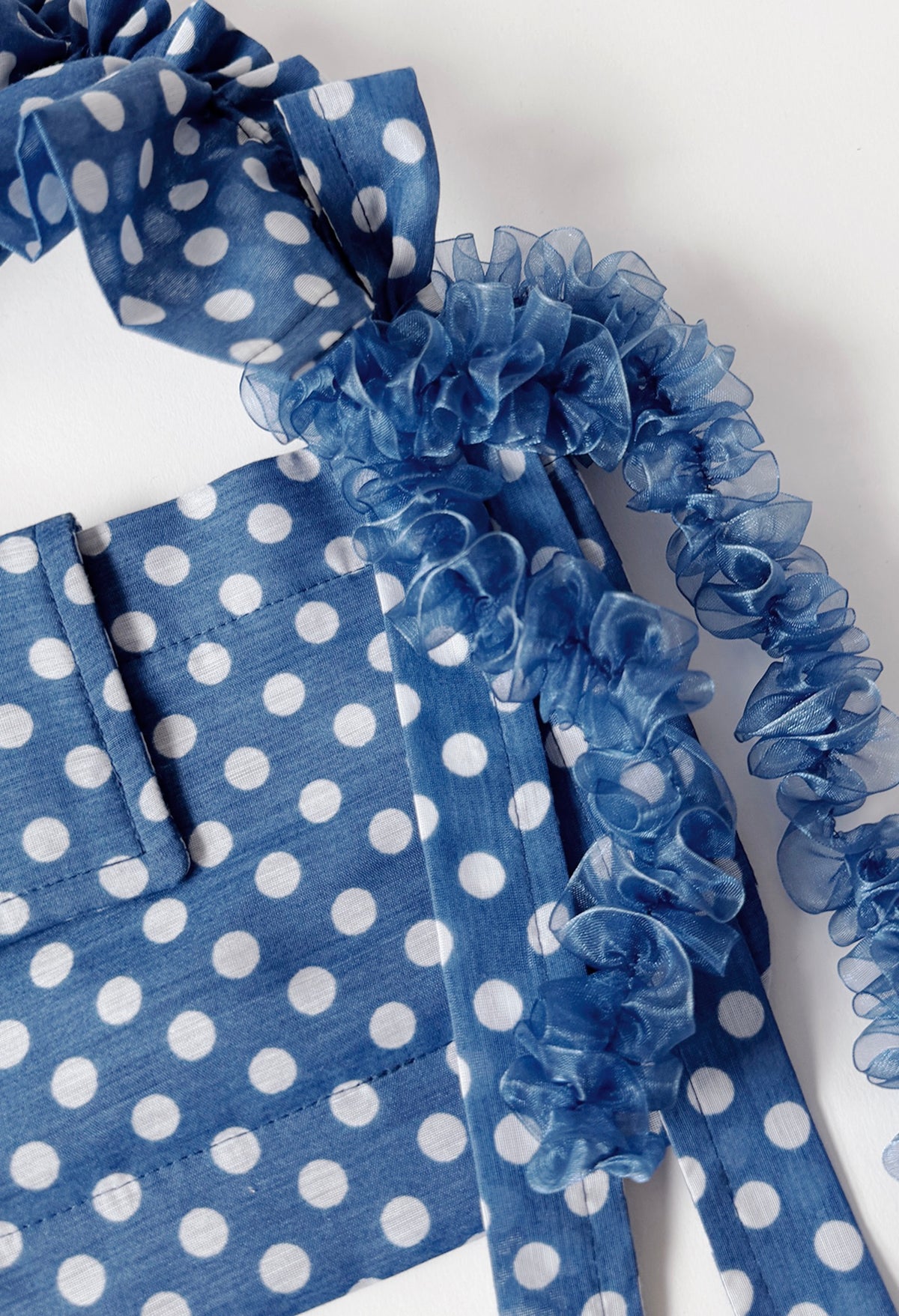 NAIA SHOULDER BAG - BLUE POLKA DOT
