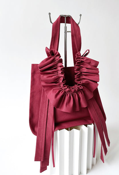 MINI ALIYA TOTE BAG - WASHED RED STRETCH DENIM