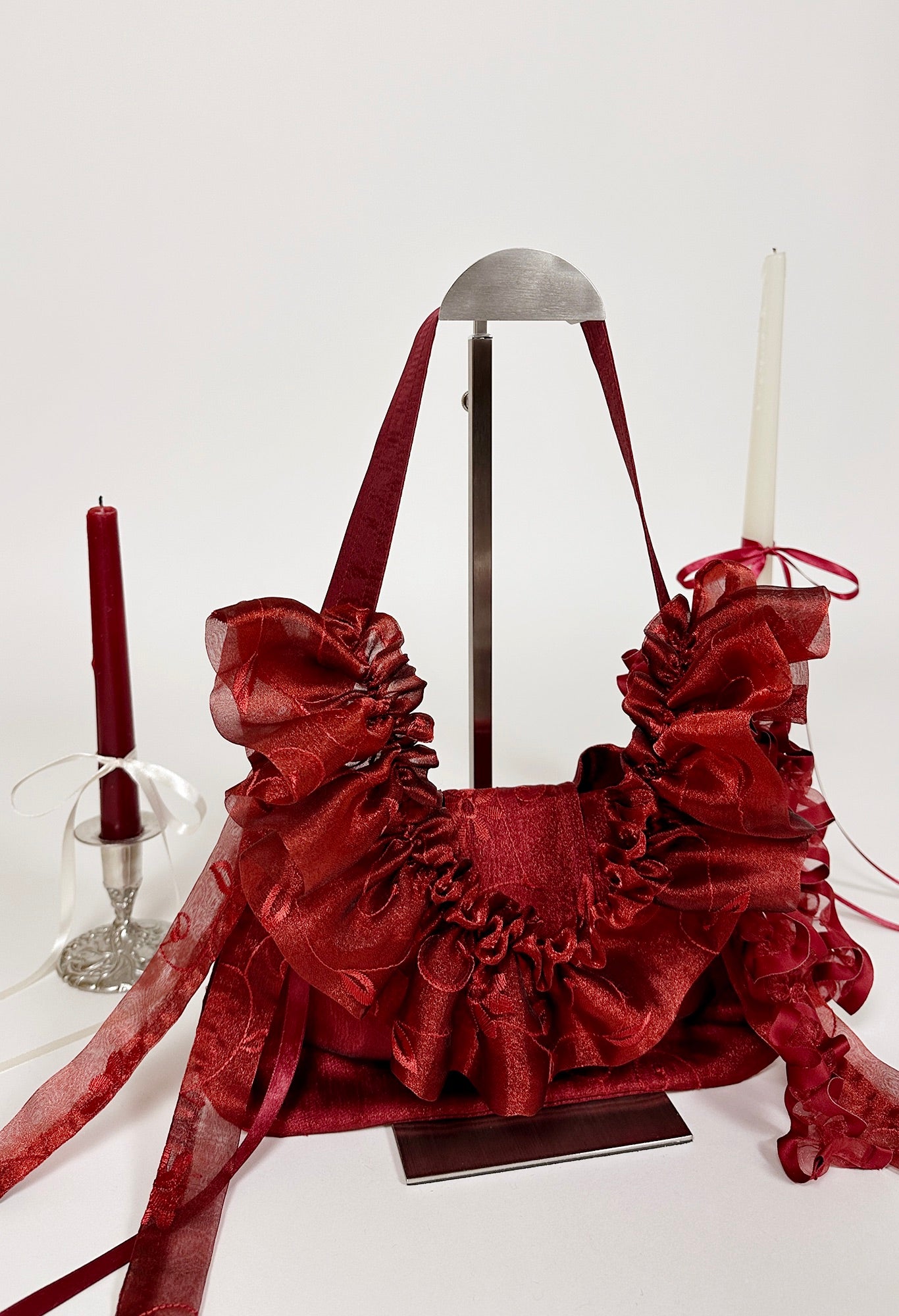 NAIA SHOULDER BAG - RED ORGANZA