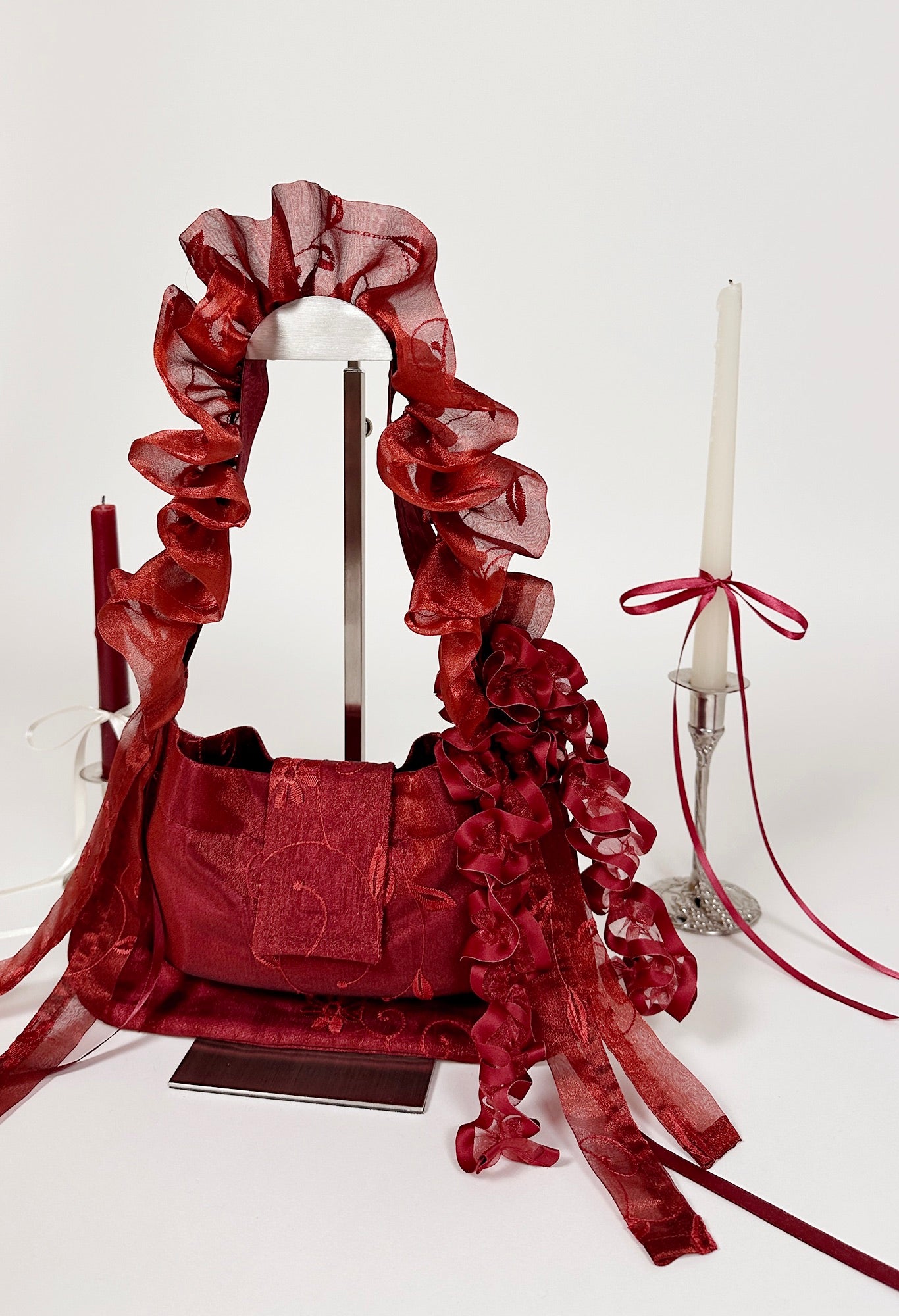 NAIA SHOULDER BAG - RED ORGANZA