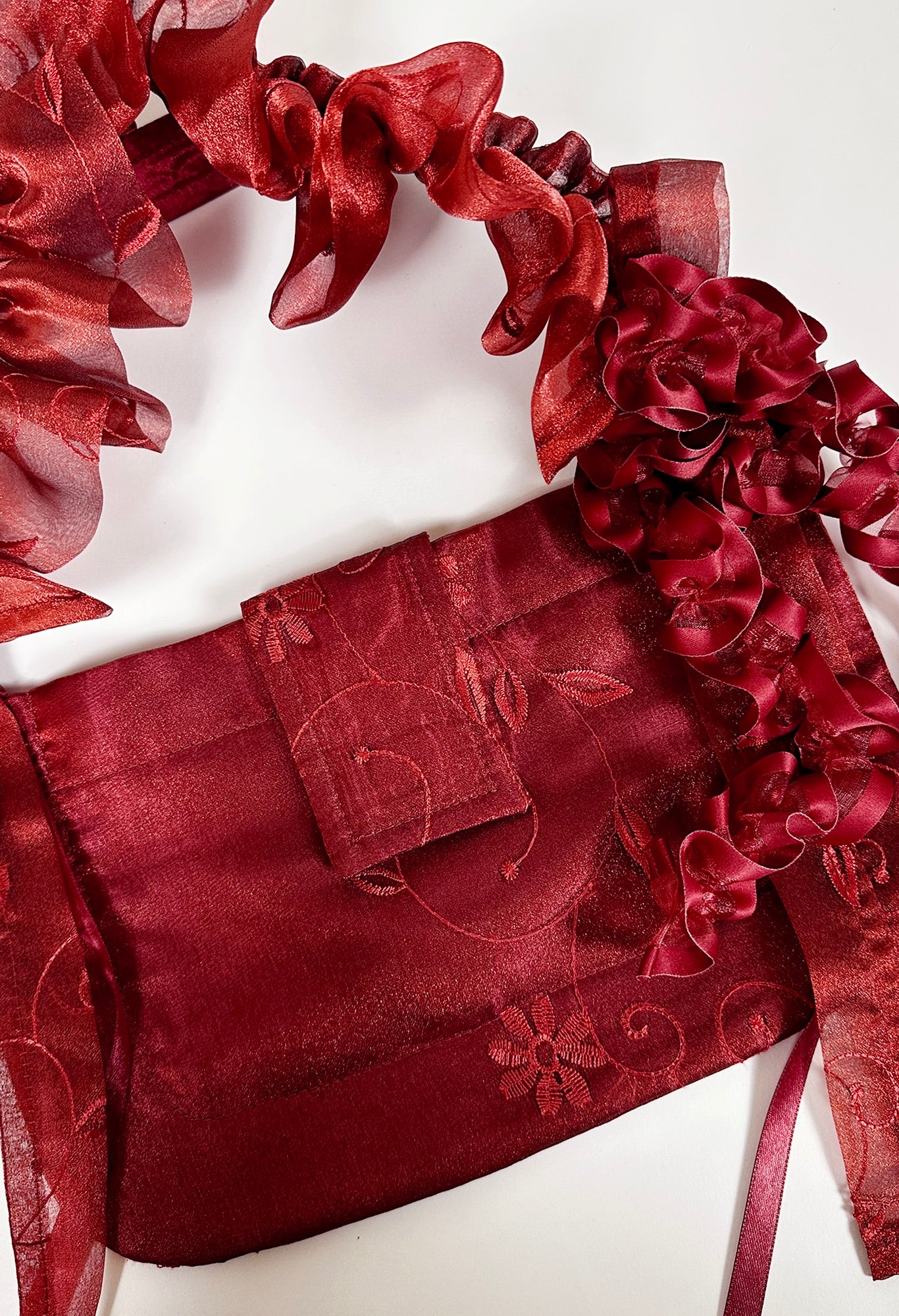 NAIA SHOULDER BAG - RED ORGANZA