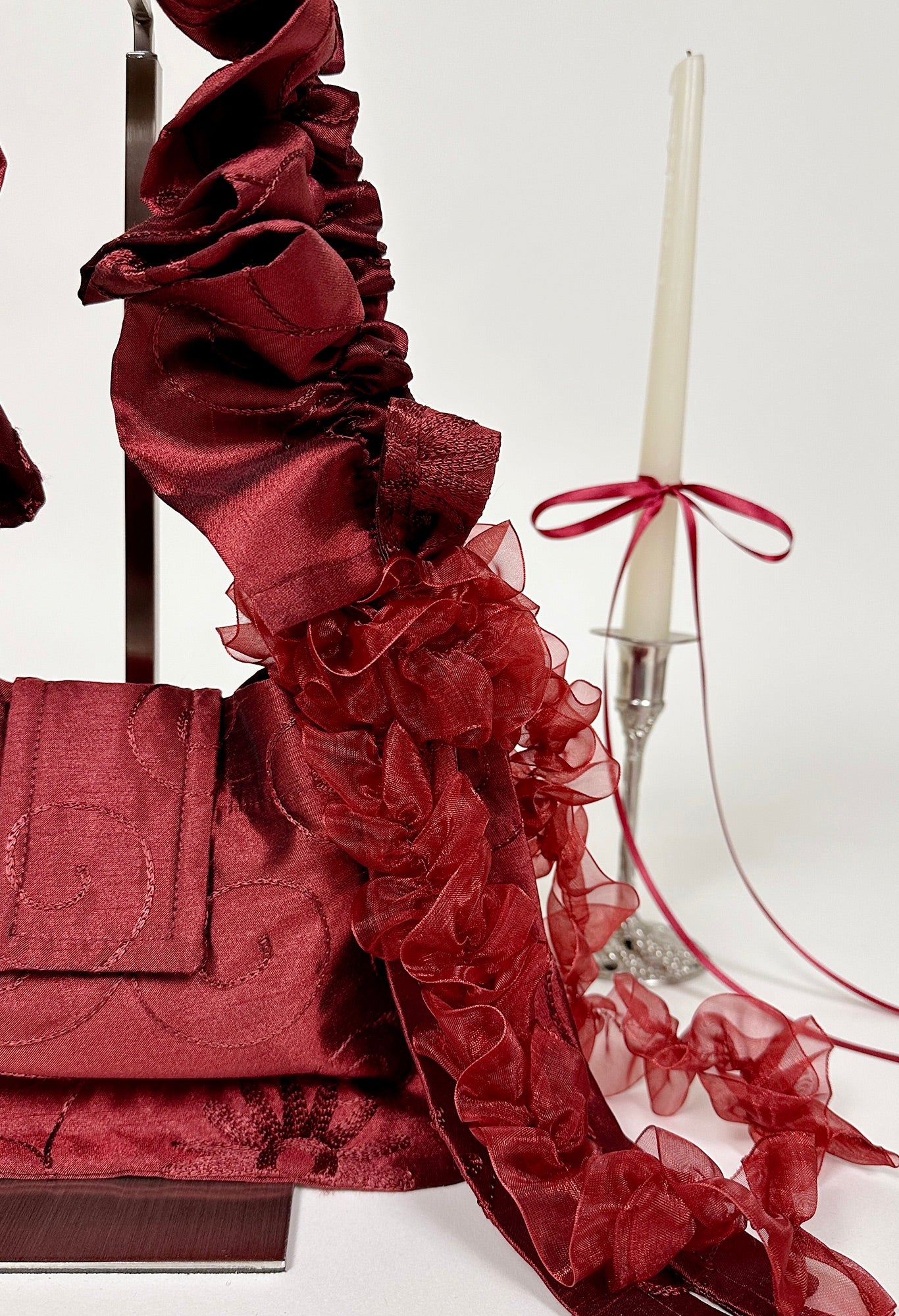 NAIA SHOULDER BAG - RED TAFFETA