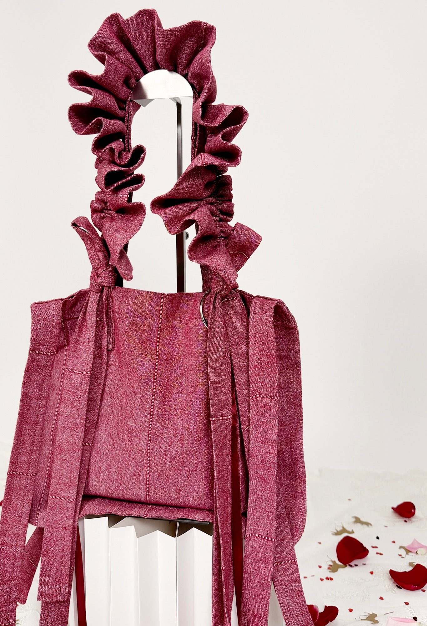 MINI ALIYA CROSSBODY TOTE - WASHED RED CANVAS