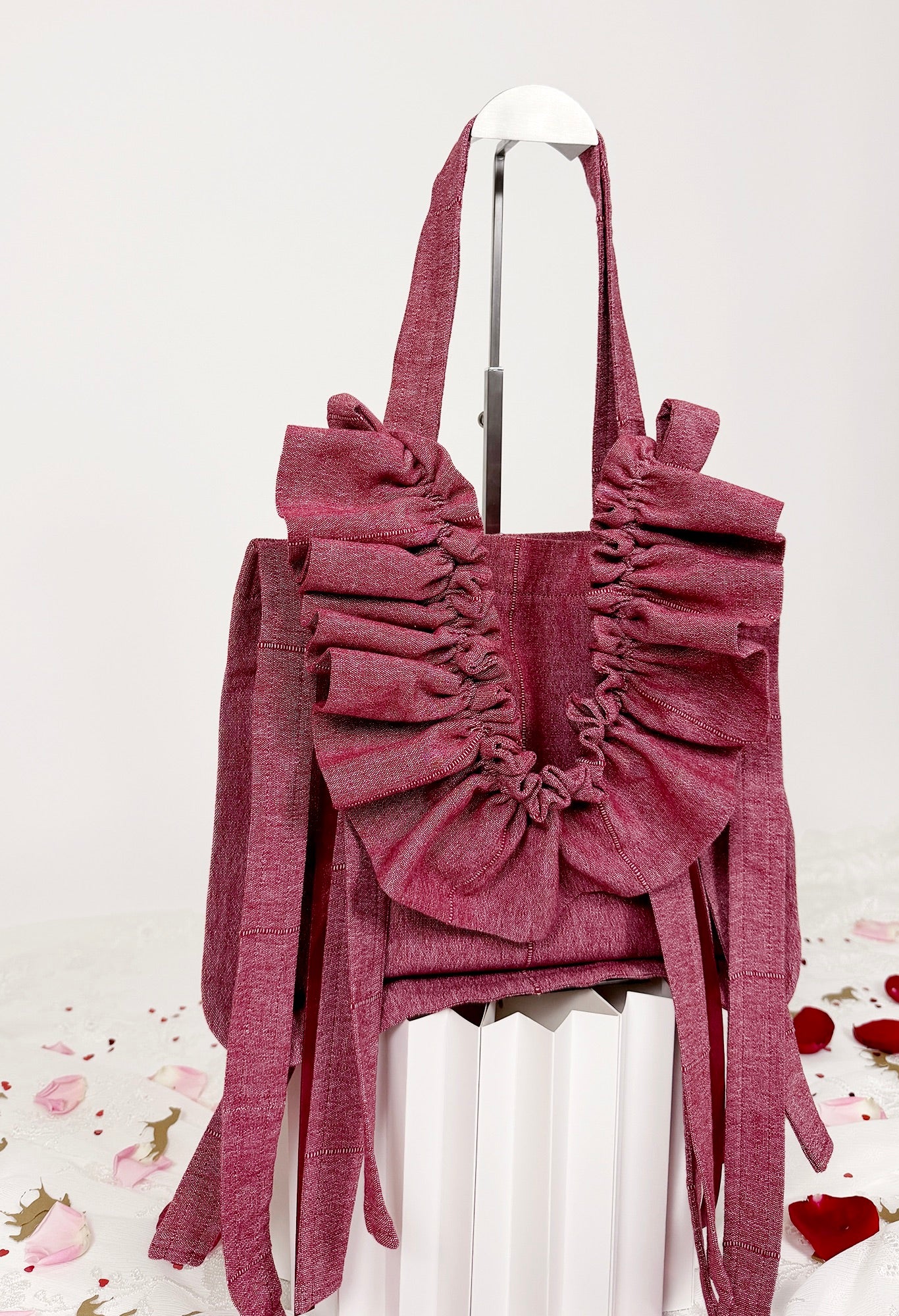 MINI ALIYA CROSSBODY TOTE - WASHED RED CANVAS