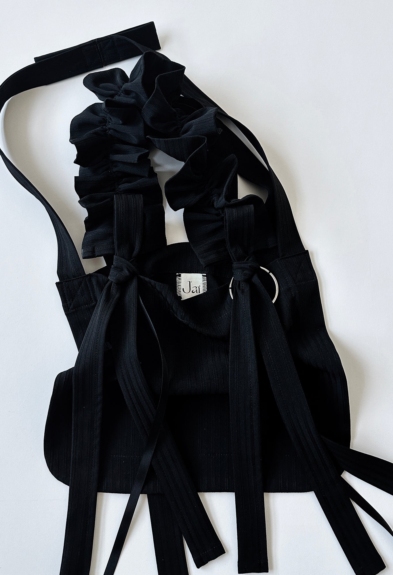 MINI ALIYA CROSSBODY TOTE - BLACK STRIPES