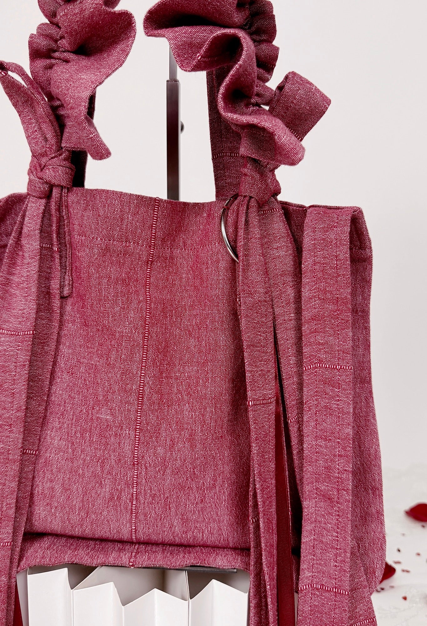 MINI ALIYA CROSSBODY TOTE - WASHED RED CANVAS